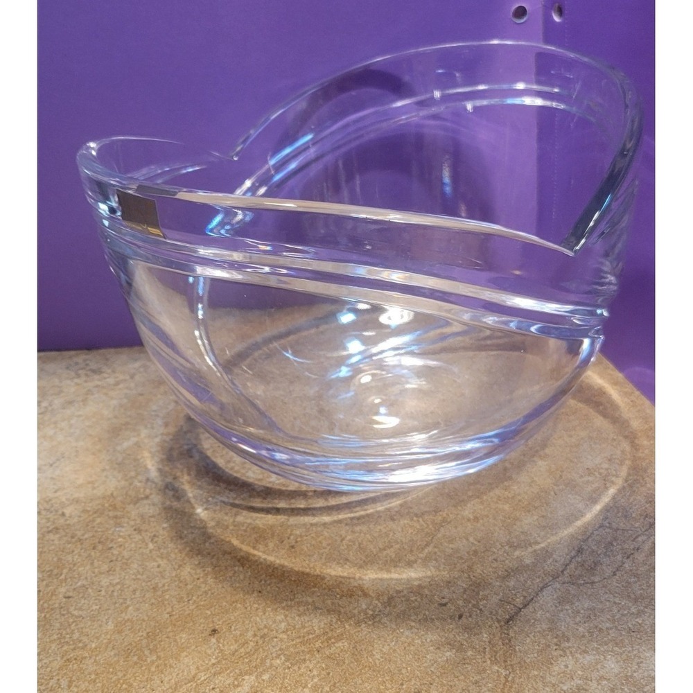Mikasa Royal Vista Curved Arch Clear Glass Bowl 391883 MICROV Slovenia 8.5 inch